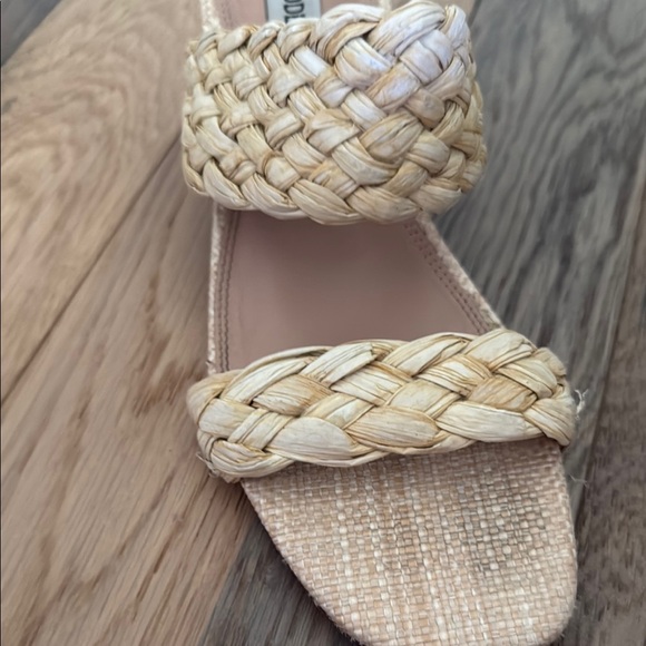 Steve Madden Tan Woven Slide Sandals - Picture 3 of 3